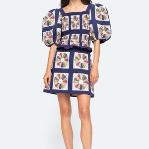 Sea New York Navy Patchwork Blouse - Picture 4 of 5